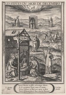 Les Festes du mois de Decembre (December: The Nativity), 1603. Creator: Leonard Gaultier