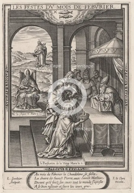Les Festes du mois de Feburier (February: the Purification of the Virgin), 1603. Creator: Leonard Gaultier.