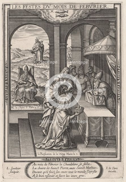 Les Festes du mois de Feburier (February: the Purification of the Virgin), 1603. Creator: Leonard Gaultier.