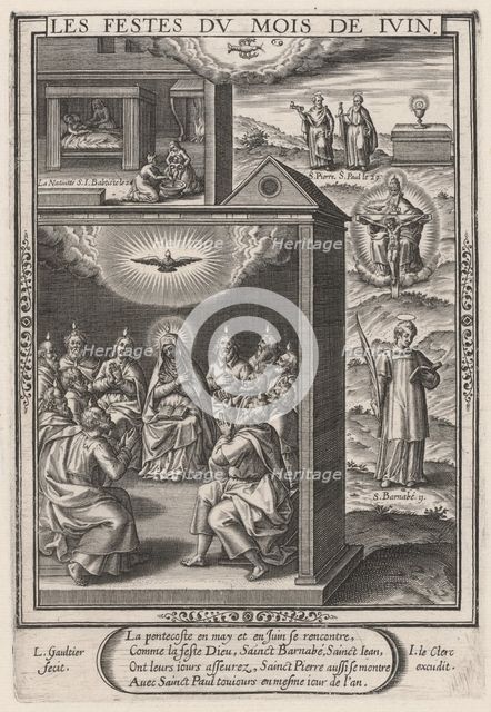 Les Festes du mois de Juin (June: The Pentecost), 1603. Creator: Leonard Gaultier.