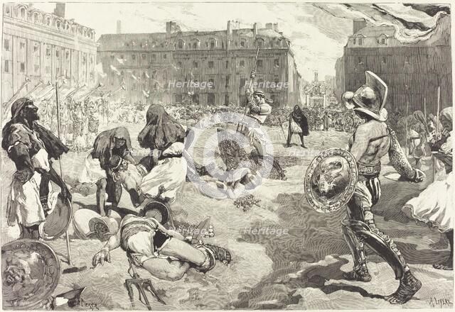 Les Fêtes de Rennes. La grande Cavalcade Romaine, 1883/1890. Creator: Daniel Urrabieta Vierge.