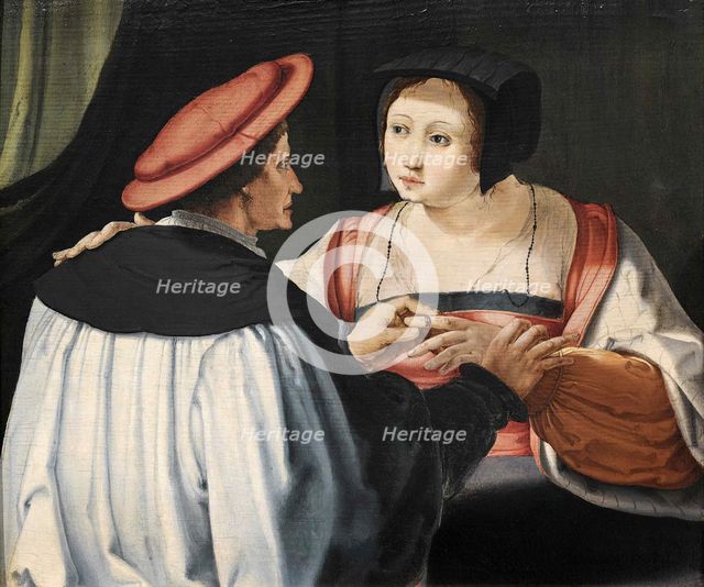 Les Fiancés (The Fiances), c. 1525. Creator: Leyden, Lucas, van (1489/94-1533).