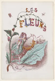 Les Fleurs Animées, Title Page, 1847. Creator: Jean Ignace Isidore Gerard