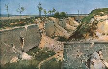 Les fosses du Fort de Troyon 1915. Creator: Francois Flameng