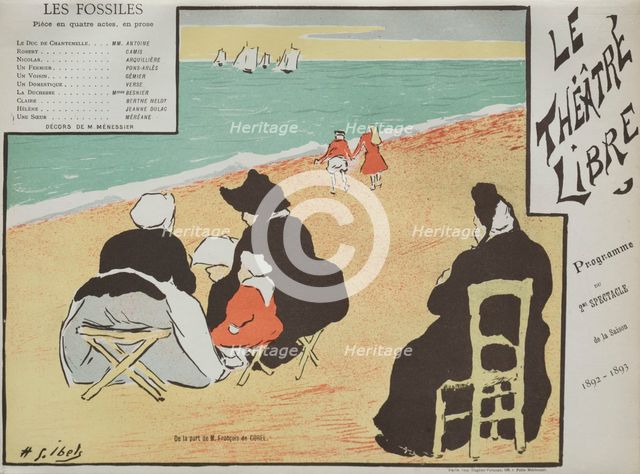 Les Fossiles (Program from Théâtre Libre), 1892. Creator: Henri Gabriel Ibels (French, 1867-1936).
