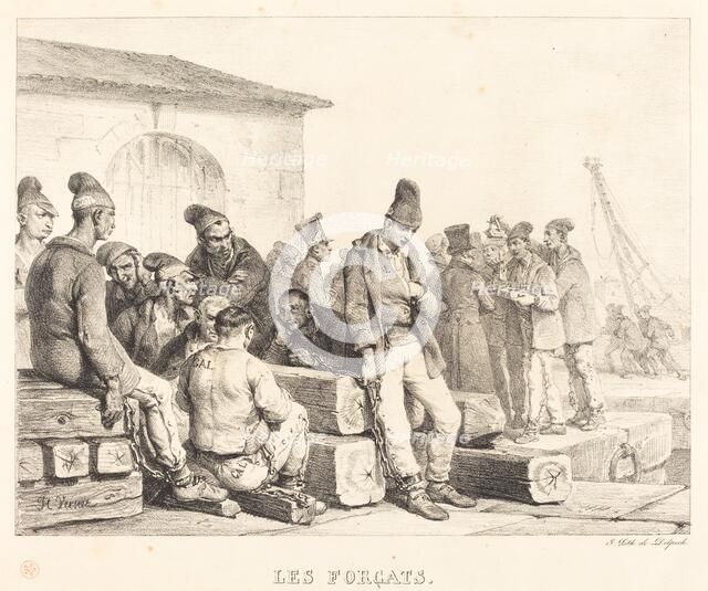 Les forcats (The Convicts). Creator: Emile Jean-Horace Vernet.