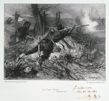 Les Francs-Tireurs Siege of Paris, Franco-Prussian War, December 1870 (1872). Artist: Auguste Bry