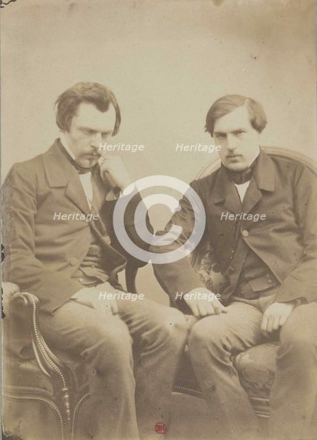 Les frères Goncourt (The Goncourt brothers), ca 1855. Creator: Tournachon, Adrien (1825-1903).