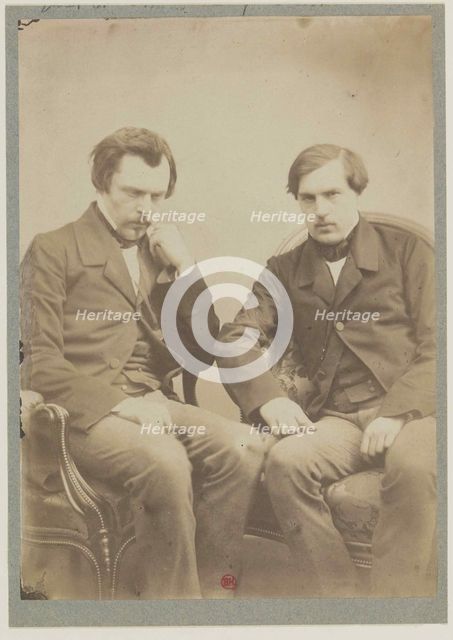 Les frères Goncourt (The Goncourt brothers), ca 1855. Creator: Tournachon, Adrien (1825-1903).