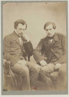 Les frères Goncourt (The Goncourt brothers), ca 1855. Creator: Tournachon, Adrien (1825-1903)