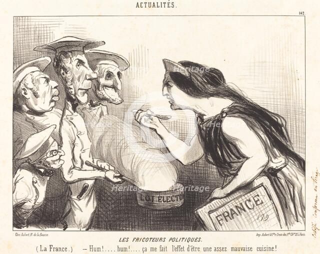 Les Fricoteurs politiques, 1850. Creator: Honore Daumier.