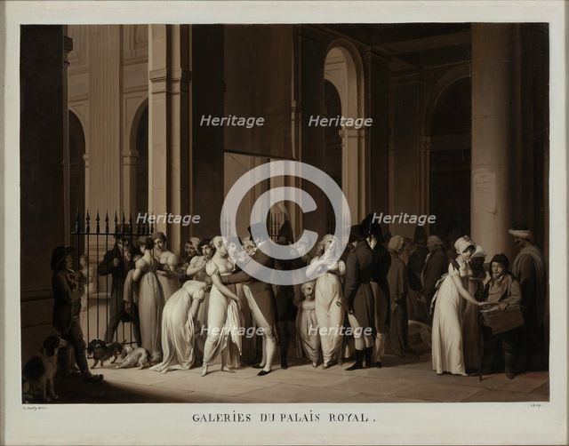 Les Galeries du Palais Royal, 1809. Creator: Boilly, Louis-Léopold (1761-1845).