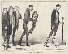 Les Garçons en habit noir, 1855. Creator: Honore Daumier