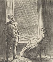 Les Gentilhommes Campagnards, 1864. Creator: Honore Daumier