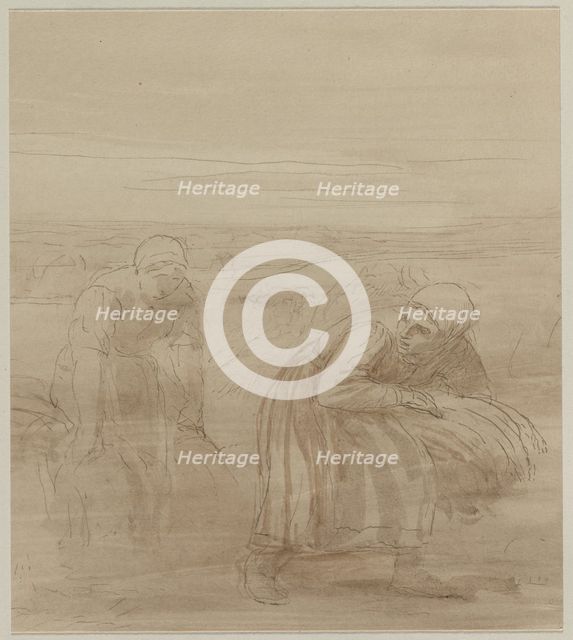 Les Glaneuses, 1800s. Creator: Alphonse Legros (French, 1837-1911).