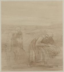 Les Glaneuses, 1800s. Creator: Alphonse Legros (French, 1837-1911)