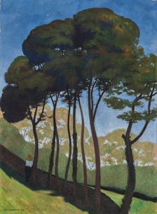 Les Grands Arbres, environs d'Honfleur, 1909. Creator: Vallotton, Felix Edouard (1865-1925)