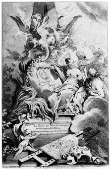 Les Graces au Tombeau de Watteau c1720-1770 (1924) Artist: François Boucher