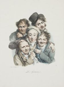 Les Grimaces, c. 1823. Creator: Boilly, Louis-Léopold (1761-1845)