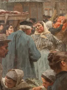 Les Halles, 1895. Creator: Leon-Augustin Lhermitte