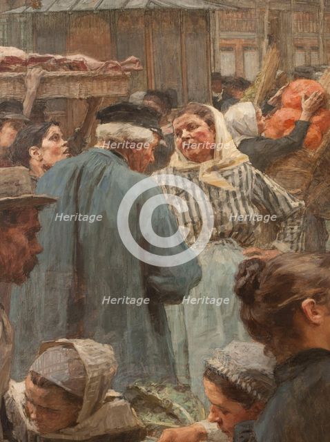 Les Halles, 1895. Creator: Leon-Augustin Lhermitte.