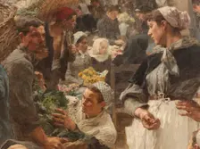 Les Halles, 1895. Creator: Leon-Augustin Lhermitte