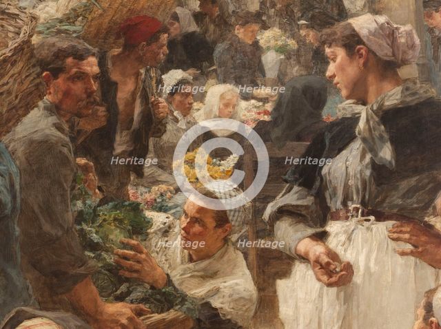 Les Halles, 1895. Creator: Leon-Augustin Lhermitte.
