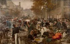 Les Halles, 1895. Creator: Leon-Augustin Lhermitte