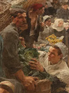 Les Halles, 1895. Creator: Leon-Augustin Lhermitte