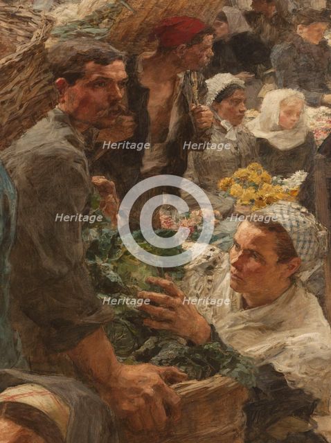 Les Halles, 1895. Creator: Leon-Augustin Lhermitte.