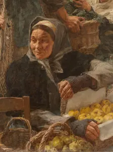 Les Halles, 1895. Creator: Leon-Augustin Lhermitte