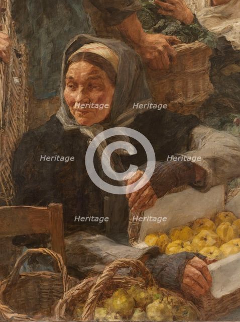 Les Halles, 1895. Creator: Leon-Augustin Lhermitte.