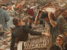 Les Halles, 1895. Creator: Leon-Augustin Lhermitte