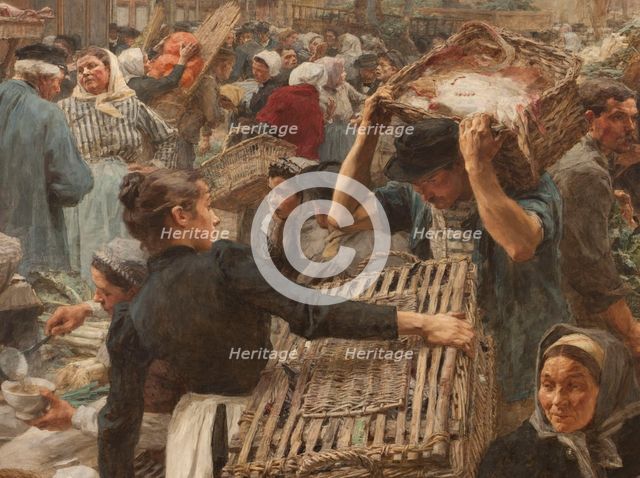 Les Halles, 1895. Creator: Leon-Augustin Lhermitte.