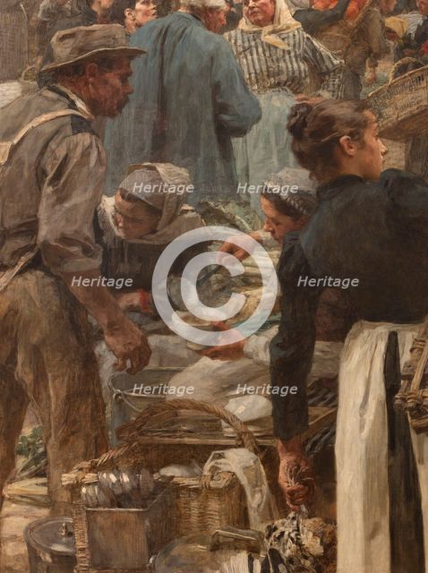 Les Halles, 1895. Creator: Leon-Augustin Lhermitte.