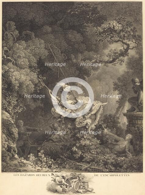 Les Hazards heureux de l'Escarpolette, probably 1782. Creator: Nicolas Delaunay.