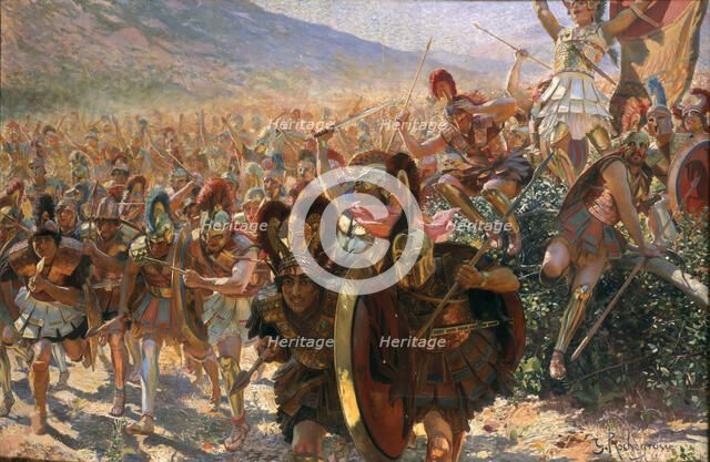 Les Héros de Marathon, 1911. Creator: Rochegrosse, Georges Antoine (1859-1938).