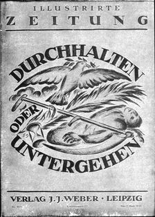 Les Heures d'Angoisse; Le page de couverture de l'Illustrirte Zeitung du 31 octobre 1918 1918. Creator: Unknown