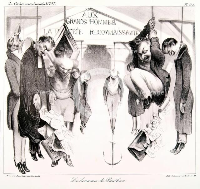 Les Honneurs du Pantheon, 1834. Creator: Honore Daumier.