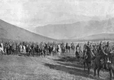 les Italiens en Albanie ; la cavalerie italienne dans la vallee du drino 1916. Creator: Unknown