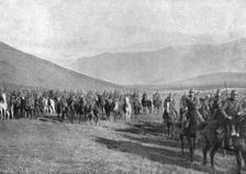 les Italiens en Albanie ; la cavalerie italienne dans la vallee du drino 1916. Creator: Unknown