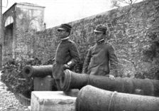 les Italiens en Albanie ; le general italien Ferraro, commandant a Valona en septembre 1916, au mil Creator: Unknown