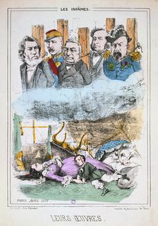 Les Infames Paris Commune, April 1871. Artist: Anon