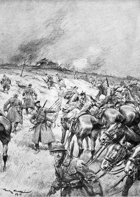 'Les interventions de la cavalerie', 1918. Creator: J Simont.