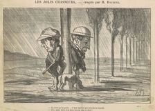 Les Jolis Chasseurs, 19th century. Creator: Honore Daumier