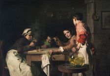 Les joueurs de cartes, c.1897. Creator: Claude Joseph Bail