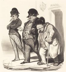 Les journaux Napoléoniens sortant de l'Assemblée Nationale..., 1848. Creator: Honore Daumier