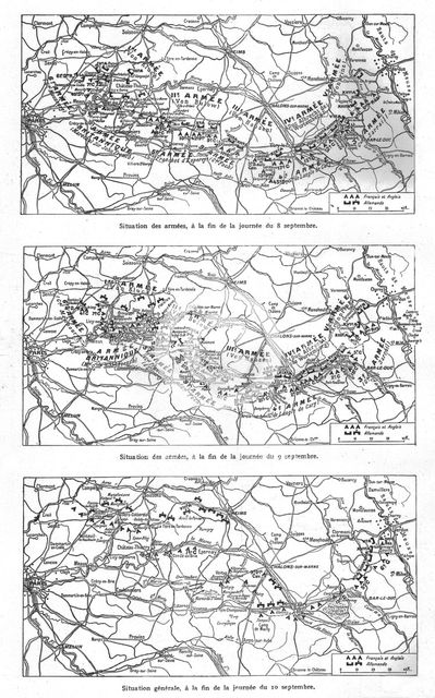 ''Les Jours decisifs de la Marne; 8, 9, 10 septembre ', 1914. Creator: Unknown.