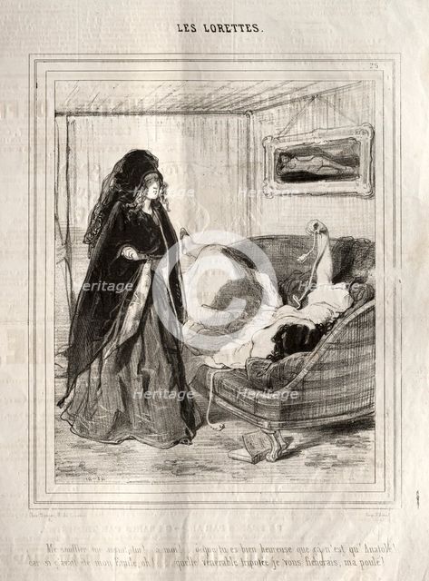 Les Lorettes, 1842. Creator: Paul Gavarni (French, 1804-1866).