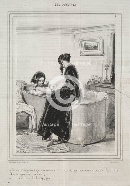 Les Lorettes, 1842. Creator: Paul Gavarni (French, 1804-1866).